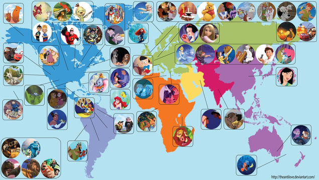 真正的Disney World! 迪士尼著名卡通舞台地圖