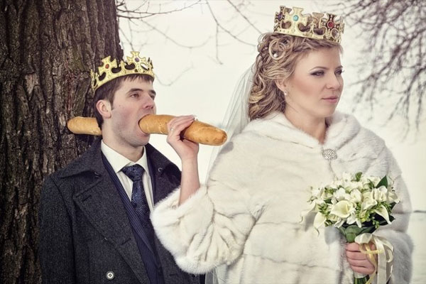 俄羅斯重口味的結婚照片