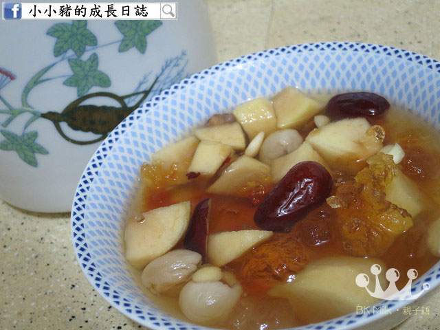 自家廚房:蘋果桂圓燉桃膠