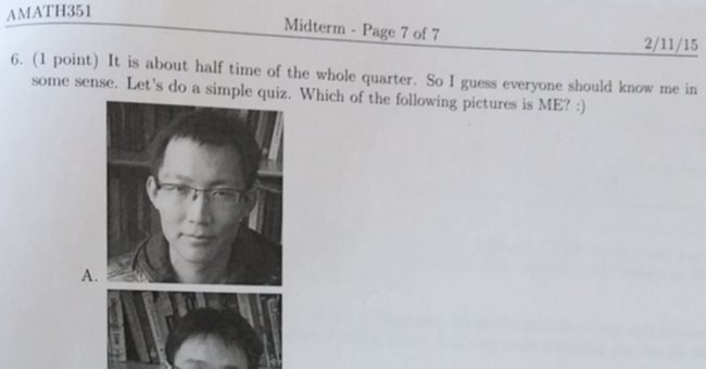 搞笑又驚喜的考試題目…1分