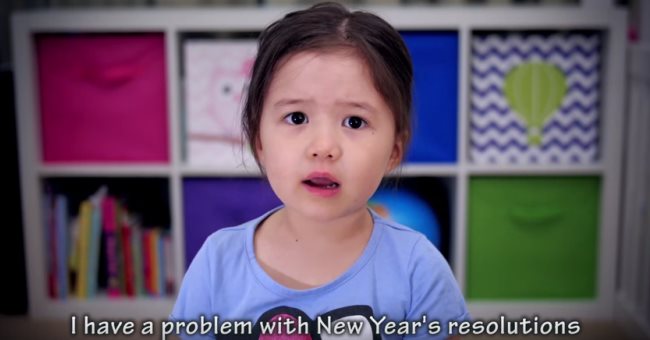 4歲女孩看透了 '新年大計' 這件事