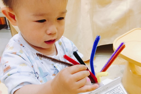 【Tot School邊玩邊學】兩樣材料自製玩具-Inserting Flowers插花樂 (15M)