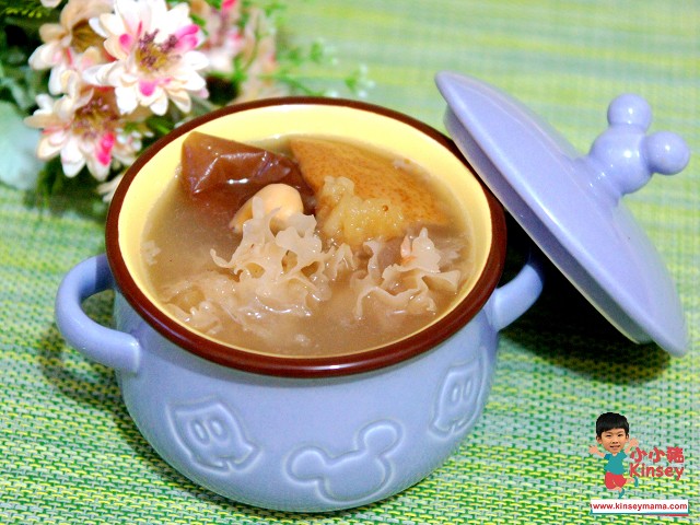 【滋潤養顏】蘋果雪梨雪耳無花果瘦肉湯
