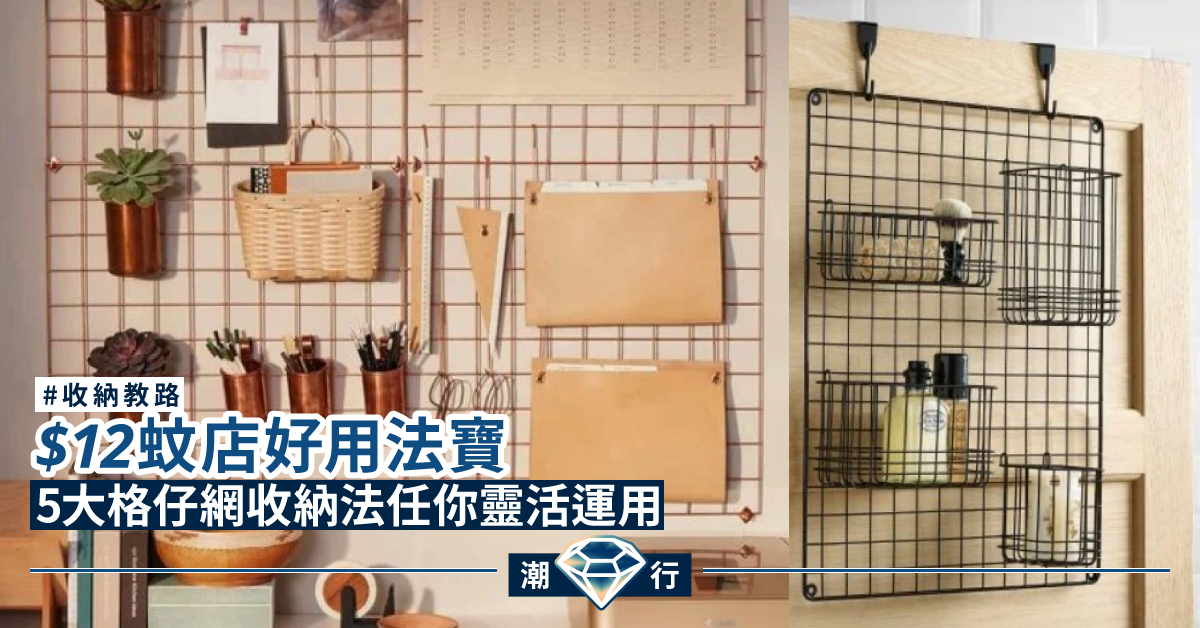 【收納教路】＄１２店的格仔網收納法