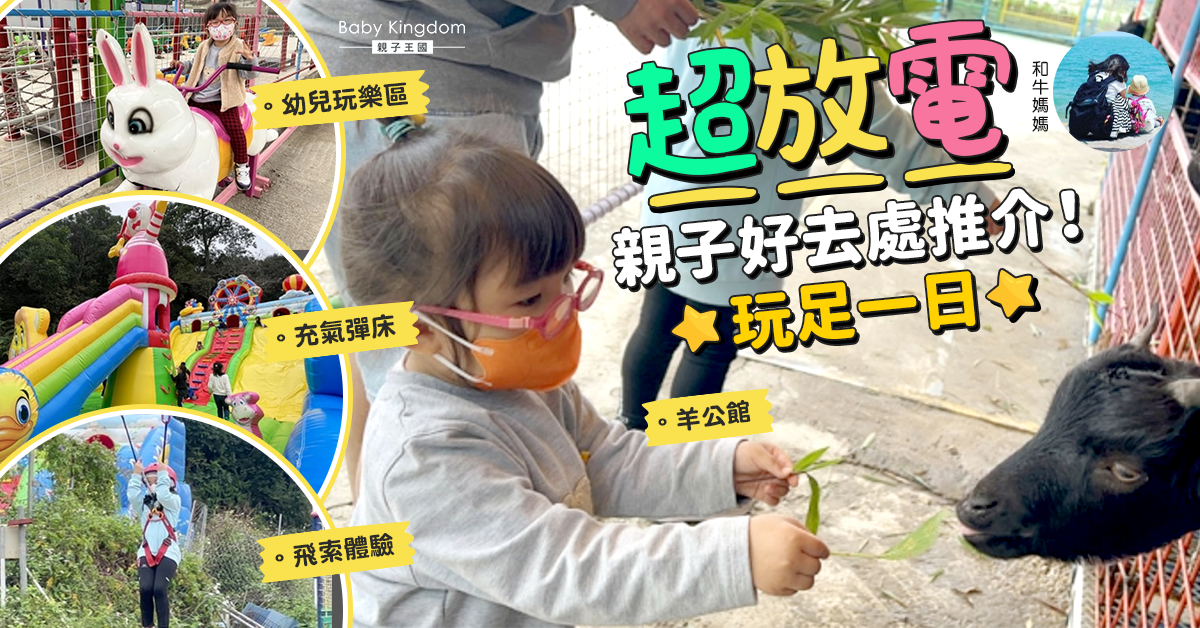 【親子好去處】超放電玩足一日!滑草、手搖船、飛索、高卡車、滑水梯、餵羊體驗